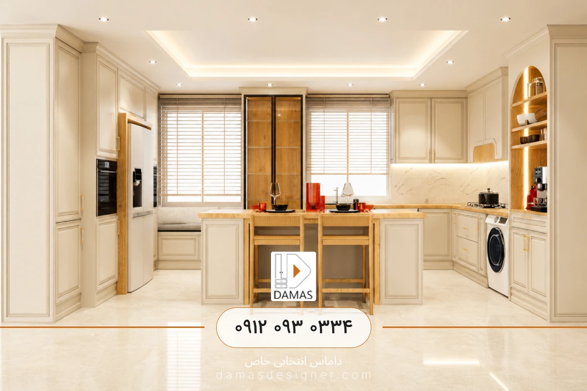 طراحی کابینت نئوکلاسیک جدید