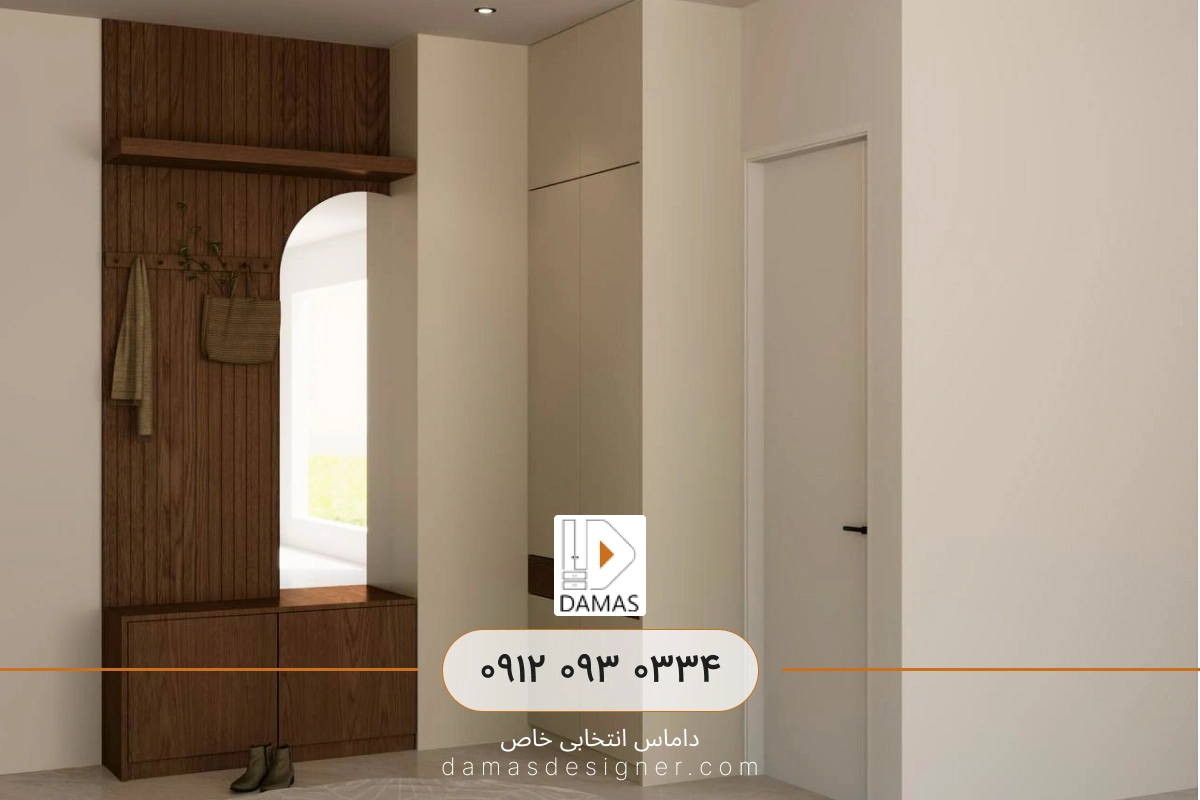 نمونه جاکفشی هایگلاس مات ایستاده