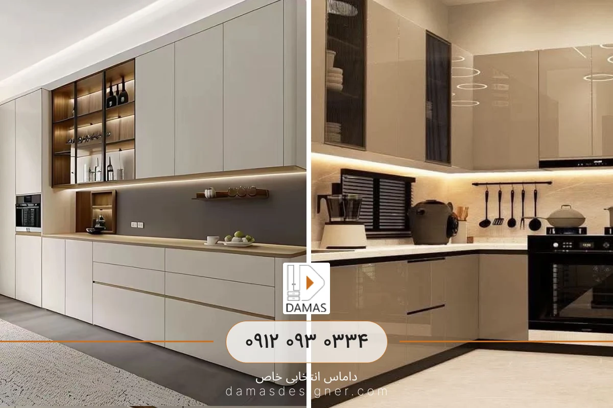کابینت هایگلاس یا ام دی اف