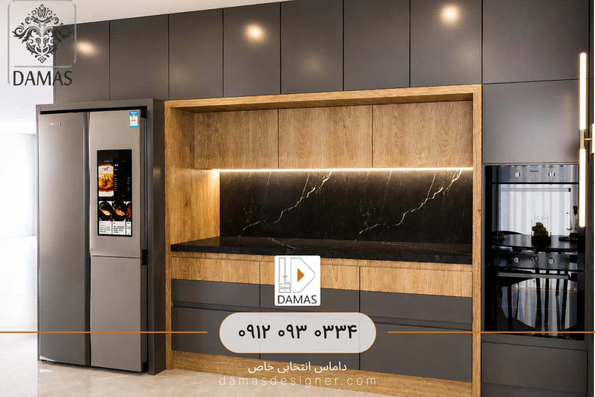 کابینت خطی برای آشپزخانه‌های باریک
