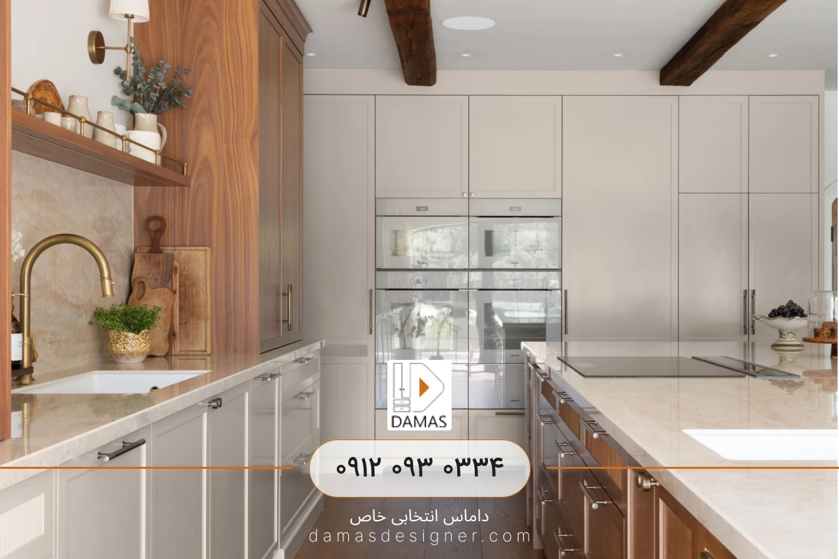 کابینت اقساطی در کرج و طراحی آشپزخانه نئوکلاسیک