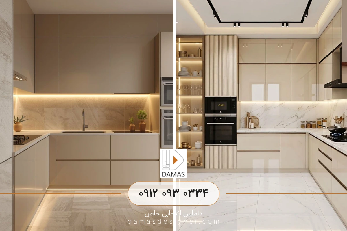 طراحی سه بعدی کابینت آشپزخانه در کرج